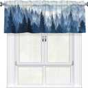 Tree Valance Curtain Window Valance Treatment Decor Small Window Curtains for Bedroom Kitchen Bathroom Living Room 1 Panel 54x18in