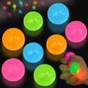 8 Pcs Glow in The Dark Sticky Balls Toys, Upgraded Glowing Stress Balls Stick to The Ceiling, Sensory Balls for Kids and Adults, Autism & ADHD Cool Stuff, Stocking Stuffers & Party FavorsBalls