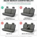 FH Group Car Seat Cover for Back Seat Cloth -Universal Fit Rear SeatCovers for Cars with Solid Bench,Car Seat Protector for Dogs and Kids,Car Interior Accessories for SUV, Sedan and Van Purple