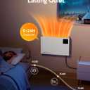 VAGKRI Quiet Electric Space Heater, Wall Mounted Heater 1500W Fast Heating with Remote, 3 Heating Modes, 24H Timer, Indoor Heaters with Stand Base for Bathroom, Bedroom, Living Room, Office