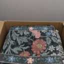 8x10 Area Rugs for Living Room: Floral Washable Rug Vintage Large Soft Boho Non-Slip Carpet Indoor Floor Stain Resistant Carpets for Bedroom Dining Room Farmhouse Nursery Home Office Dark Green