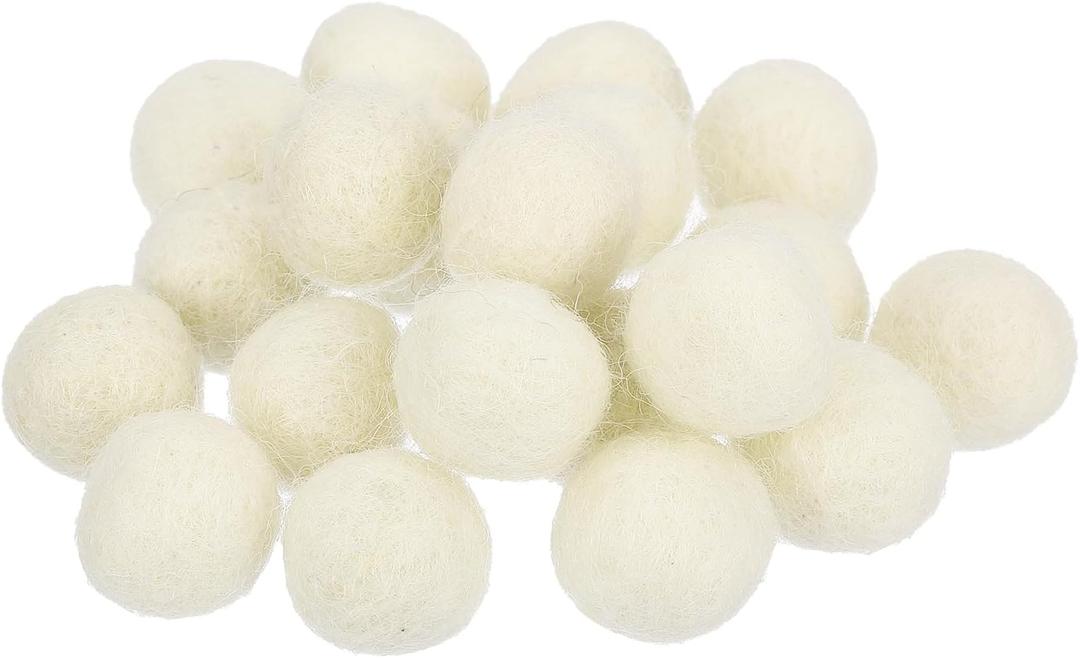 PATIKIL Wool Felt Balls Beads Wool Felting Pom 1.5cm 15mm White for Home Decor DIY Crafts Handcrafts Project Pack of 20