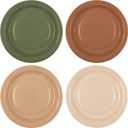 Kochorie 72 Pieces Woodland Paper Plates 7 Inch Bulk Sage Green Brown Paper Plates Disposable Safari Party Tableware Table Decors Animal Theme Party Supplies for Birthday, Dinner, Wedding