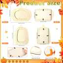 Geelin 12 Pack Thanksgiving DIY Crafts Wooden Pumpkin Picture Frame Unfinished Solid Wood Fall Pumpkin Photo Frame for Thanksgiving Christmas Party Gift Tabletop Display DIY Activities Decoration