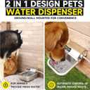 Automatic Water Dispenser for Dogs, 3L /101 oz 304 Stainless Steel Dog Water Feeder, Auto-Fill Large Waterer for Pets & Livestock, Outdoor Dog Water Bowl, Wide Mouth, Anti-tip, Easy to Clean