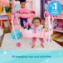 Bright Starts Disney Baby Minnie Mouse Forever Besties Baby Activity Center Jumper with 10 Toys, Lights & Sounds, 360-Degree Seat, 6-12 Months (Pink)