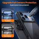 TAURI for iPhone 17 Pro Case, Full Camera Protection with Screen Protector, Anti-Yellowing Military-Grade Protection Shockproof Slim Phone Case for iPhone 17 Pro, Black
