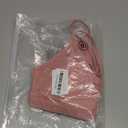 Aoxjox Sports Bras for Women Workout Fitness Ruched Training Baddie Cross Back Yoga Crop Tank (Small, Pink)