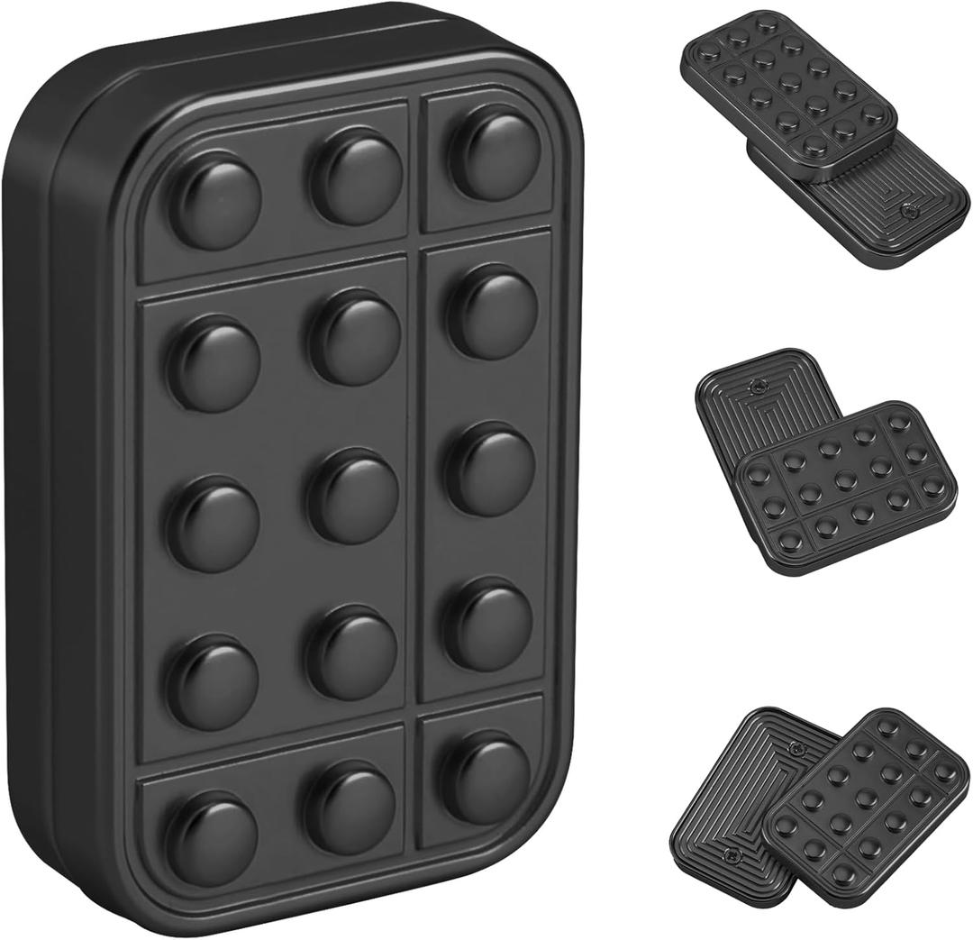 Fidget Toys Adults Metal Magnetic Fidget Slider Magnet Finger Haptic EDC Helps for Adults Office Desk Finger Massage Relief Anxiety and Stress (Black)