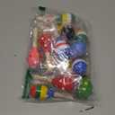 Hedume 20 Pack Mini Wooden Festival Maracas, Kids Baby Rattles Egg Shaker, Shaker Sand Hammer Toy Noisemaker for Party Favors, Musical Fun, Birthday Parties, Carnivals