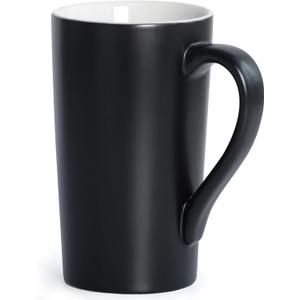 harebe 20 OZ Coffee Mug, Simple Large Tall Ceramic Cup, Smooth Ceramic Tea Cup for Office and Home, The Best Gift for Your Father, Husband And Friends, Big Capacity with Handle, Black