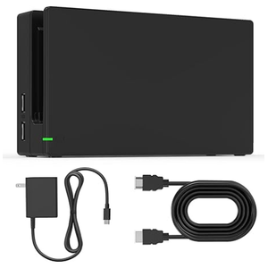 Dock Station for Switch/Switch OLED, Replacement 3-in-1 TV Dock Set with Original IC Module, AC Charger & High-Speed HDMI Cable for 1080P HD Output & Console Charging (Not Compatible with Switch 2）