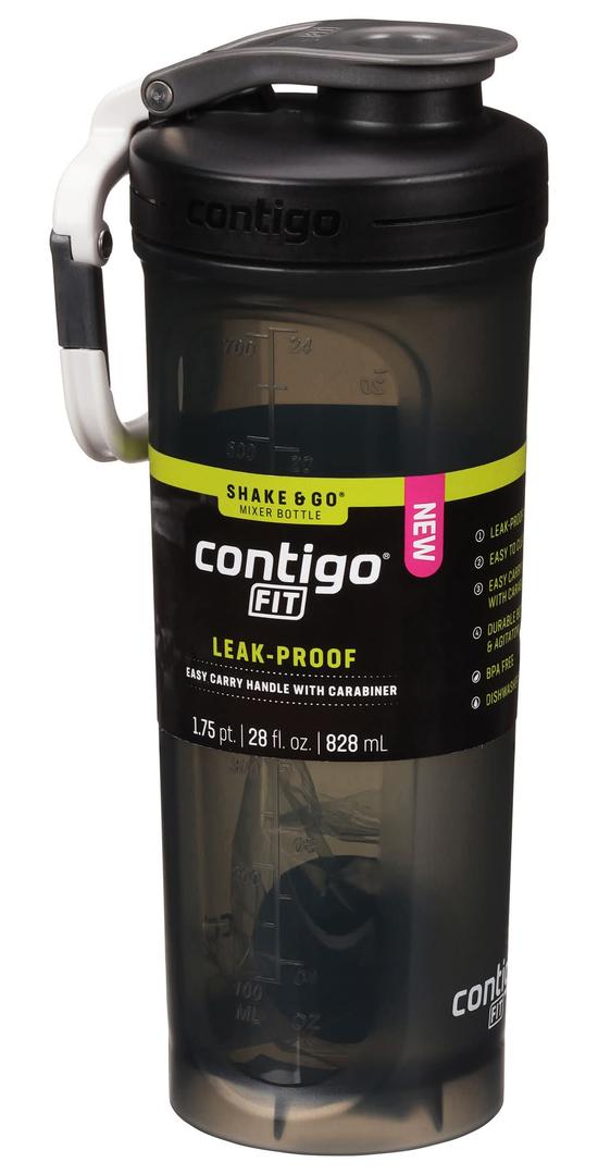 Contigo Mixer Bottle, Snap-Top, Shake & Go Fit 2.0, Sake, 28 Ounce