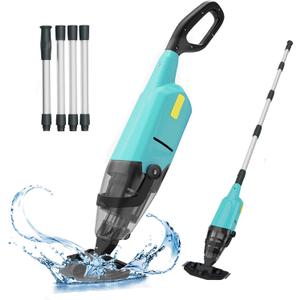 EFURDEN Pool Vacuum for Above Ground Pool, Cordless Handheld Rechargeable Pool Cleaner with Running Time Up to 60 Minutes for Sand and Debris, Ideal for In-Ground Pools, Spas, and Hot Tubs (Green)