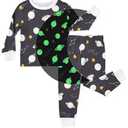 PATPAT Bamboo Viscose Pajama Sets for Toddler Boys & Girls Baby Kids, Ultra-soft Snug fit Pjs Sleepers for Birthday Holiday, Nebula Dreams, 6T