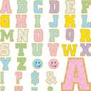 136 Pcs 12 in Extra Large Pastel Bulletin Board Letter Big Alphabet Letter Cutout Sticker Punctuation with Adhesive Dot Colorful Poster Classroom Wall Decor Back to School Education Learning Tool
