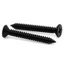 #10 x 1-1/2" Flat Head Self Tapping Screws Metal Drilling Screws 18-8 Stainless Steel 304 Black Finish 50 PCS