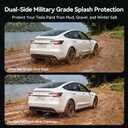 YONZEE 8-Pack Front and Rear Mud Flaps for Tesla Model 3 Highland 2024-2026 | Highly Durable Flexible TPE Splash Shield Guard, No Drilling Required, OEM Seamlessly, All Weather, Full Wider Wheel Coverage