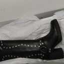 Cert Heeled Moto Boots (Black, 6M)