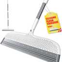 Silicone Floor Squeegee, 180 Rotating Air Broom, Squeegee for Floor with a Long Handle, Magic Broom for Water and Pet Hair Removal on Bathroom Floors, Tile, Deck and Glass, Indoor Cleaning Tool