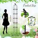 Sadnyy 2 Pack 7 ft Garden Trellis Obelisk for Rose Trellis Climbing Plants Outdoor Rustproof for Pots Tall Tower Plant Support Metal Garden Vines Flower Plants Support Outdoor Indoor (Black)