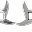 #10 Grinder Blade Stainless Steel Knife Cutter Replacement, Please Check the Size and Shape (2 pc)