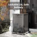 Package Delivery Box for Outside, 48 Gallon Storage with Lockable Secure, Large Resin Outdoor Package Drop Container (Black)