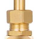 2 Piece Heavy Duty Brass Instrument Replacement Control Needle Valve 1/4" Npt Male X 1/4" Npt Male Connection