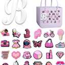 Letter Charms for Bogg Bag,Alphabet Lettering Accessories Cute Charms Compatible with Beach Bag, Original All Models, Insert Decorative Letter for Handbag Beach Tote Bag