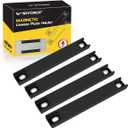 4 Pack License Plate Magnet, Premium Rubber Coated Magnetic License Plate Holder, Black Dealership Demo Tag Test Drives Temp Holder for Car Dealer Magnet License Plate, No Scratch for Car