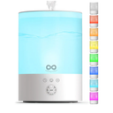 Everlasting Comfort 2.5L Top Fill Humidifier for Bedroom – Quiet, Easy to Fill & Clean, 24HR Runtime, Night Lights, Timer, Ultrasonic Cool Mist, Auto Shut-Off, Essential Oil Diffuser - White