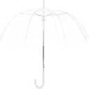 Amazon Basics Clear Umbrella for Rain, Round Bubble Umbrella for Wedding, With Wide Coverage (35" Canopy Diameter), Auto Open, Strong Fiberglass Frame, Steel Shaft, Spoke Protectors for Safety