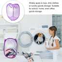 GALPADA Foldable Mesh Laundry Basket with Handles and Side Pocket Portable Pop-up Laundry Hamper for College Dorms Small Apartments and Travel
