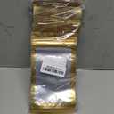 100 Pack Resealable Plastic Bags for Food Storage, Zipper Bags with Clear Front Window, Packaging Pouch for Small Business (Gold, 4.7x7.9 inch)