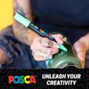 Posca Exclusive Acrylic Paint Markers Gift Set of 62 with Case, Great for Kids and Adults, For Coloring Decorations, Canvas, Glass or Wood, Includes 350, 1MR, 1M, 3M, 5M, 7M, 8K, & 17K