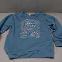 Toddler Girl Boy Game Day Football Sweatshirt Football Doodles Pullover Long Sleeve Shirt Kids Rugby Sport Fans Outfit (5-6 Years, Blue)