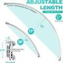 Curved Shower Curtain Rod For Bathroom 38-72 Inches, Adjustable Length, Curved Shower Rod, 0.9MM thickness, Round Shower Curtain Rods, Rotate Bracket For Large Shower Space, Need Drilling, Nickle