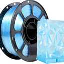 iBOSS PLA Plus Transparent 3D Printer Filament, Transparent Glitter Blue PLA+ Filament 1.75 mm Dimensional Accuracy +/- 0.02mm, Clear 3D Printing Filament 1KG Fit Most 3D Printers