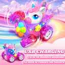 Unicorn RC Cars for Girl Toys with Glowling Crystal Wings & Eyes Lights, 360 Rotation Remote Control Car Pink Unicorn Stunt Car Kids Toys Birthday Gifts for 3 4 5 6 7 8 9 10 Year Old Girls