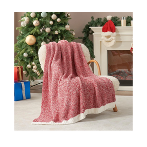 Snuggle Sac Red Throw Blanket for Couch, Super Soft Warm Christmas Red Blankets Cozy Knit Fuzzy Plush Lightweight Throws for Sofa, Bed, Camping, Heather Red, 50x60 inches