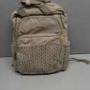 mommore Diaper Bag Backpack, Stylish Travel Baby Bag with Insulated Pockets, Changing Pad and Stroller Straps for Toddler (L-Brown Taupe, Large-27L)