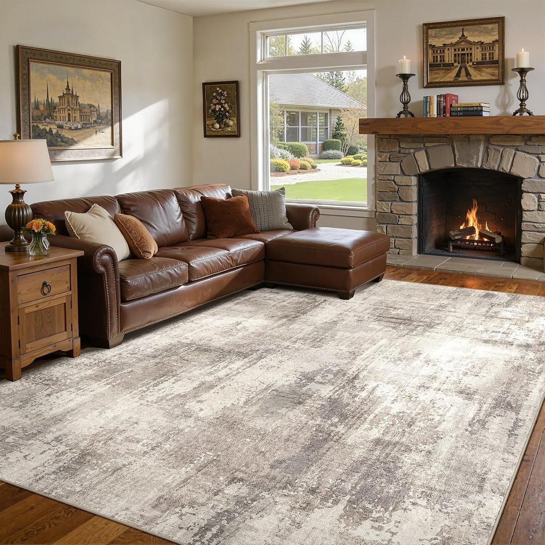 DMOYEST 10x14 Area Rug for Living Room Washable Abstract Indoor Carpet