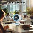 Desk Fan, Small Fan for Bedroom , Portable Fan with Air Purifier,Personal Fan with Four Different Emotions,Desk Fans Small Quiet,4 Speed Adjustment,Cooling Fan for Home, Office, Bedroom(5000mAh) (White)