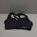 Yvette Women High Impact Sports Bras Criss Cross Back Sexy Running Bra for Plus Size (Small, Black + Double Thin Strap + High Impact)