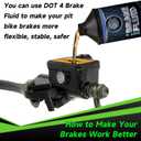 Pit Bike Front Brake & 12mm Rear Hydraulic Disc Brake Caliper Assembly Compatible with Apollo SSR 125cc 110cc Tao Tao Coolster Roketa X-pro 4-Stroke 50cc 70cc 90cc Chinese Dirt Bike Parts