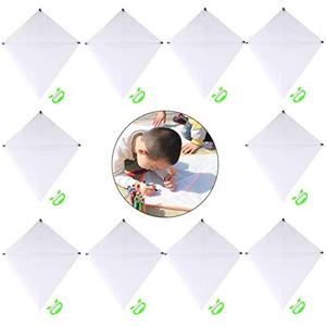 B bangcool DIY Kids Kite Blank Kites Making Painting White Paper Blank Kites with Swivel Line for Kids Outdoor Park Beach Grassland Activities（20PCS）