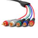 BlueRigger Component Video Cable with Audio (10FT, RCA- 5 Cable, Supports 1080i) - Compatible with DVD Players, VCR, Camcorder, Projector