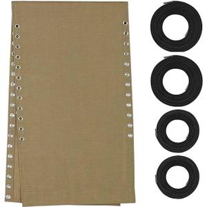 Zero Gravity Chair Replacement Fabric with Bungee Cord Kit, 17 Inch Wide Repair Cloth with Replacement Cord for Anti Gravity Chairs Outdoor Recliner Patio Lounge Chair Lawn Beach Sling Chair, Tan