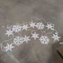 Minetom Snowflake Christmas String Lights - 2 Pack 6 Drops 8 Ft. 100 Mini Bulb Snowflake Icicle Lights with Hooks Connectable Hanging Lights for Xmas Rooftop Home Indoor Outdoor Party Wedding