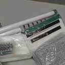 Baseboard Cleaner Tool with Handle, 60" Extendable Long Handle Baseboard Cleaner with 5 Reusable Pads for Baseboards Cleaning, Ceiling, Wall, Floor, Bathroom, Kitchen (Green)